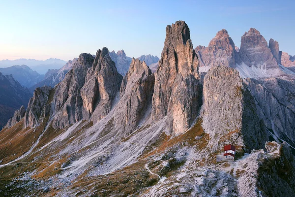 Luz Alpina Outono Nas Dolomitas Itália Europa — Fotografia de Stock