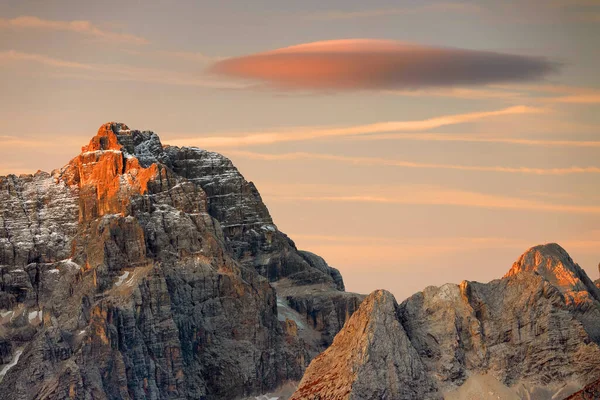 Alpine Autumn Landscape Cristallo Mountain Dolomites Italy — Stock Photo, Image