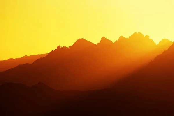 Warmes Sonnenuntergangslicht Über Den Dolomiten Italien Europa — Stockfoto