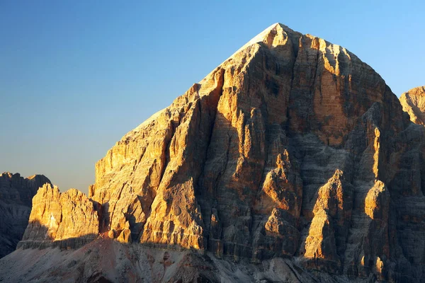 Luz Quente Pôr Sol Sobre Dolomitas Itália Europa — Fotografia de Stock