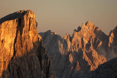 Warm sunset light over the Dolomites, Italy, Europe clipart