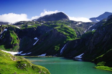 Avusturya, Hohe Tauern Ulusal Parkı 'nda yaz manzarası. Alpler Panoraması, Ulusal Park Hohe Tauern