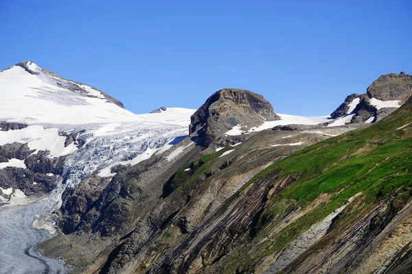 奥地利霍河陶仁国家公园的夏季高山景观 阿尔卑斯山全景 霍河陶恩国家公园 — 图库照片