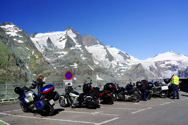 Motorcycles Grossglocknerstrasse Austrian Alps Europe — Stock Photo, Image