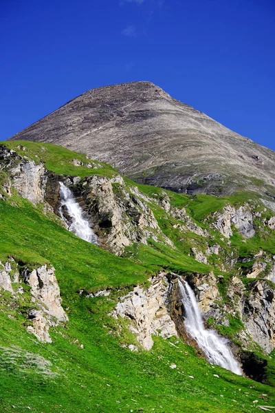 Καλοκαιρινό Αλπικό Τοπίο Στο Εθνικό Πάρκο Hohe Tauern Αυστρία Πανόραμα — Φωτογραφία Αρχείου