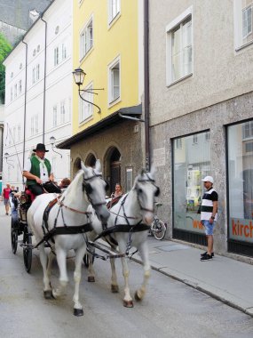 Salzburg, Avusturya, Avrupa 'da sokak sahnesi