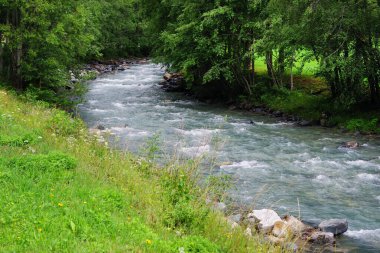 Avusturya, Hohe Tauern Ulusal Parkı 'nda yaz manzarası. Alpler Panoraması, Ulusal Park Hohe Tauern