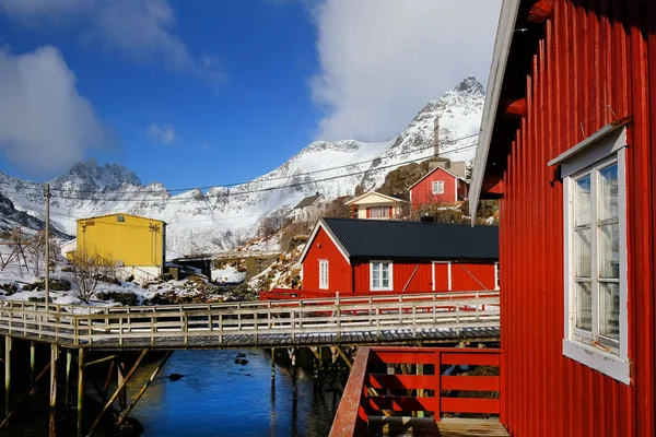 ロフテン諸島 ノルウェー ヨーロッパの伝統的な漁師小屋 — ストック写真