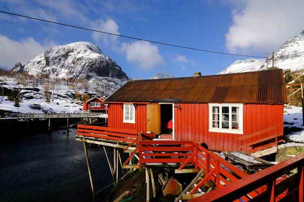 ロフテン諸島 ノルウェー ヨーロッパの伝統的な漁師小屋 — ストック写真