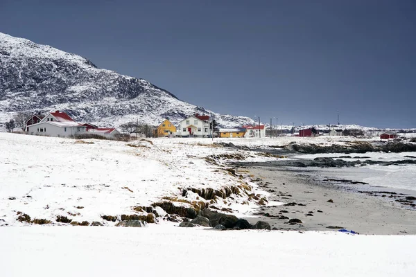 Vinterlandskap Lofoten Skärgård Norge Europa — Stockfoto