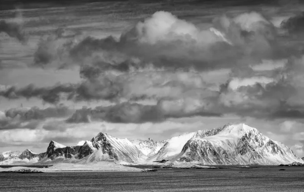 Zimowy Krajobraz Archipelagu Lofoten Norwegia Europa — Zdjęcie stockowe
