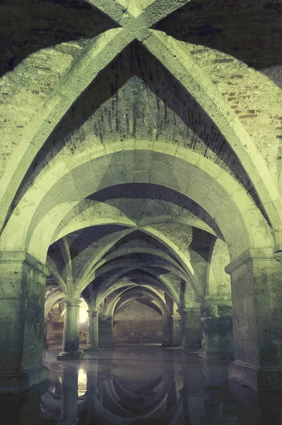 Antiga Cisterna Subterrânea Portuguesa Mazagan Jadida Cidade Marrocos — Fotografia de Stock