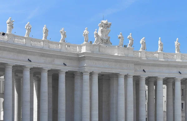 Detalhe Edifícios Piazza San Pietro Praça Peters Vaticano Roma Europa — Fotografia de Stock