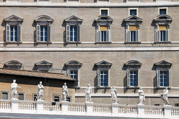 Szczegóły Budynków Piazza San Pietro Plac Piotra Watykanie Rzym Europa — Zdjęcie stockowe