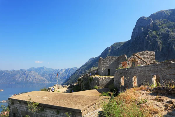 Ruinas Fortaleza Kotor Montenegro Europa —  Fotos de Stock