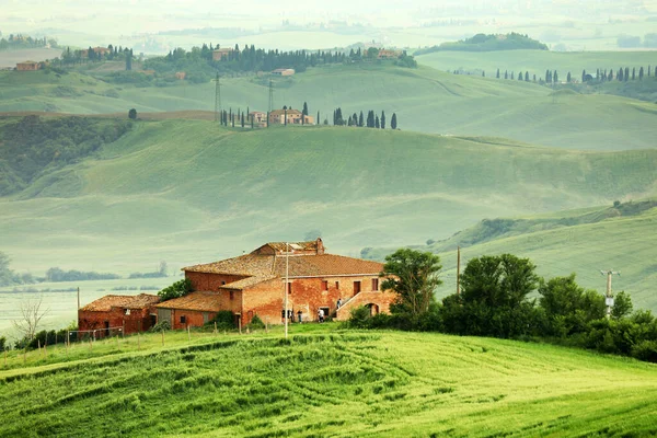 Paisaje Nublado Verano Del Paisaje Toscana Italia — Foto de Stock