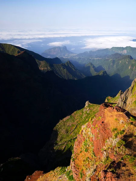 Пико Ариейро Высотой 1818 Метров Третья Высоте Вершина Острова Мадейра — стоковое фото