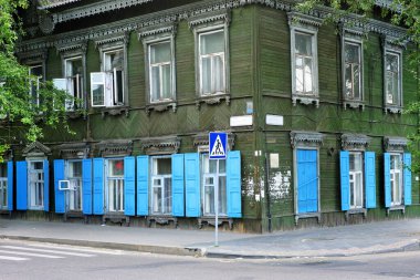Irkutsk 'taki tarihi ahşap ev, Rusya Federasyonu