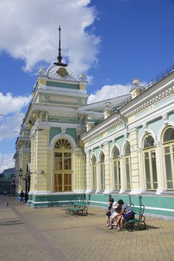 Irkutsk 'taki tren istasyonu, Doğu Sibirya, Rusya Federasyonu