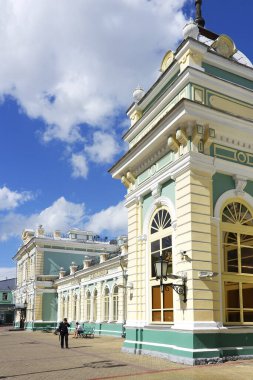 Irkutsk 'taki tren istasyonu, Doğu Sibirya, Rusya Federasyonu