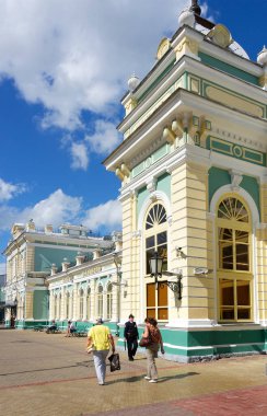 Irkutsk 'taki tren istasyonu, Doğu Sibirya, Rusya Federasyonu