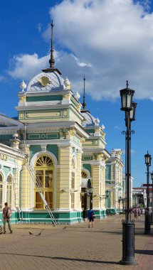 Irkutsk 'taki tren istasyonu, Doğu Sibirya, Rusya Federasyonu