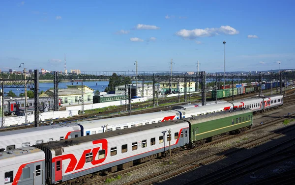 Železniční Stanice Irkutsku Východní Sibiř Ruská Federace — Stock fotografie