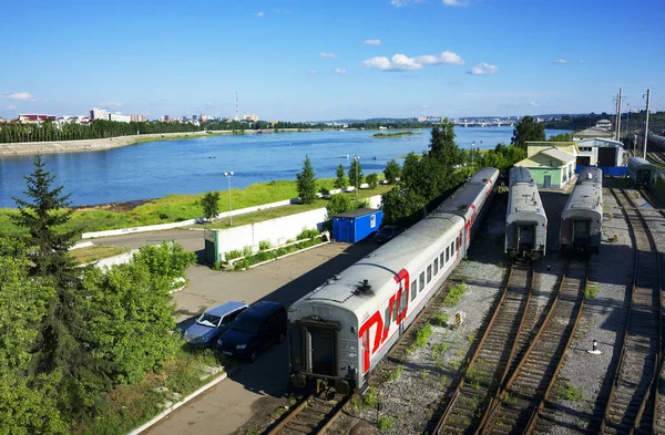 러시아 의시베리아 이르쿠츠크의 철도역 — 스톡 사진