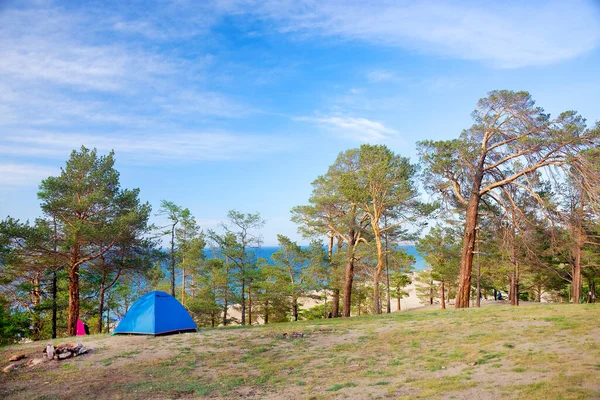 Sommerlandschaft Des Baikalsees Und Der Insel Olchon Russische Föderation — Stockfoto