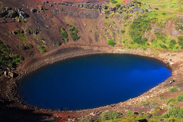 Kerid Volcanic Crater Lake Iceland Europe — Stock Photo, Image