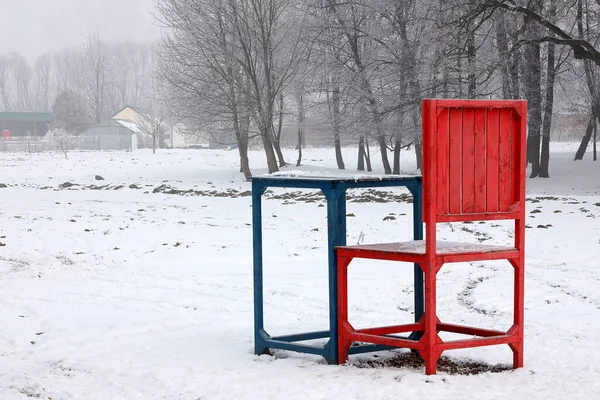 Paesaggio Invernale Alberi Invernali Innevati Lungo Vicolo Del Parco Invernale — Foto Stock