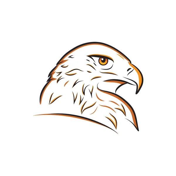 Eagle head outline vector illustration — Stock Vector