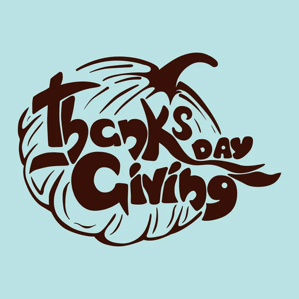 Şükran günü yazı tebrik kartı.