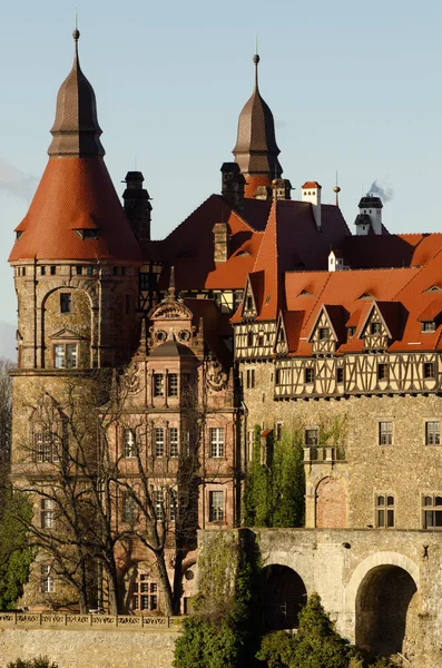 Walbrzych Polska 2019 Widok Niesamowity Zamek Ksiaz Wałbrzychu Dolny Śląsk — Zdjęcie stockowe