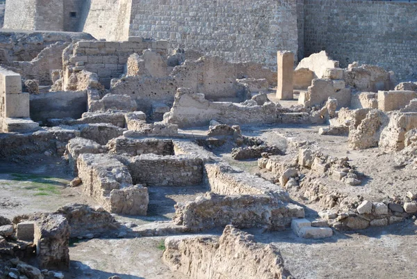 Castillo Nacional Bahréin Día Soleado Qal Bahrain Fort — Foto de Stock