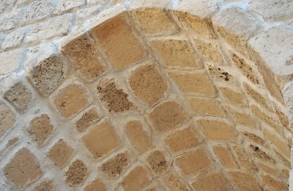Muro Mattoni Del Castello Nazionale Del Bahrein Nella Giornata Sole — Foto Stock