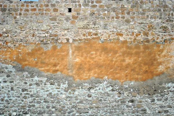 バーレーン国立城のレンガ造りの壁晴れた日 Qal Alバーレーン砦 — ストック写真