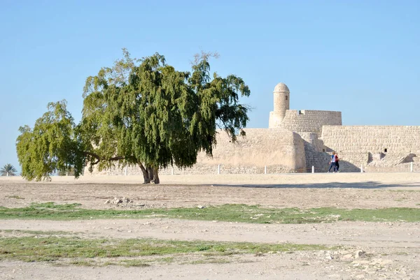 Национальный Замок Бахрейн Солнечный День Форт Калат Аль Бахрейн — стоковое фото