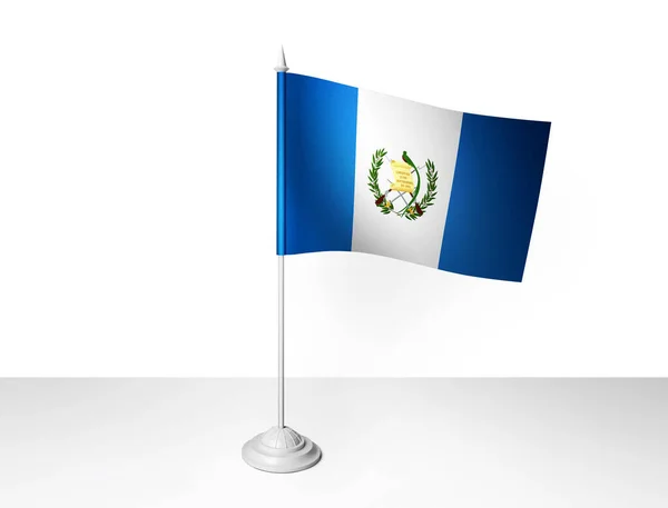 白地を振っているグアテマラ国旗3Dレンダリング — ストック写真