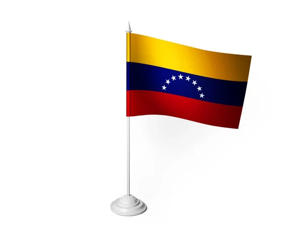 Venezuela旗帜挥动白色背景 3D渲染 — 图库照片