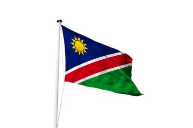 namibya bayrağı beyaz arkaplan, 3D görüntüleme