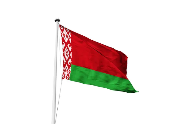 Belarus Belarusflag Ondeando Fondo Blanco Representación — Foto de Stock