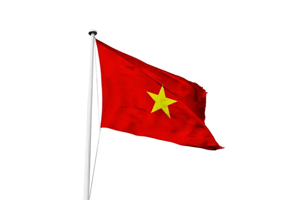 Vietnam Flag Waving White Background Rendering — Stock Photo, Image