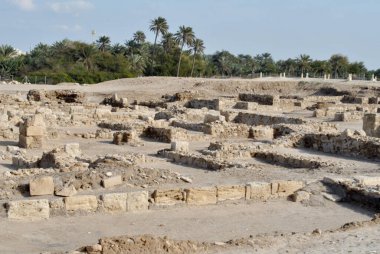 Güneşli bir günde Bahreyn Ulusal Fort Manzarası