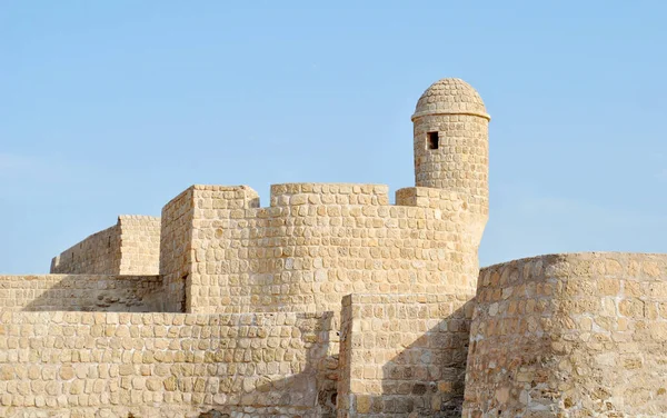 Castillo Nacional Bahréin Día Soleado Qal Bahrain Fort — Foto de Stock