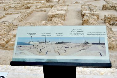 Güneşli günde Bahreyn Ulusal Kalesi, Al Bahreyn Kalesi