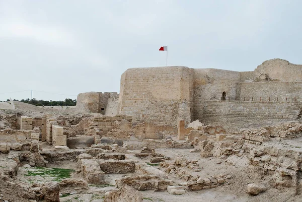 Bahrein National Fort Vista Tempo Nublado — Fotografia de Stock