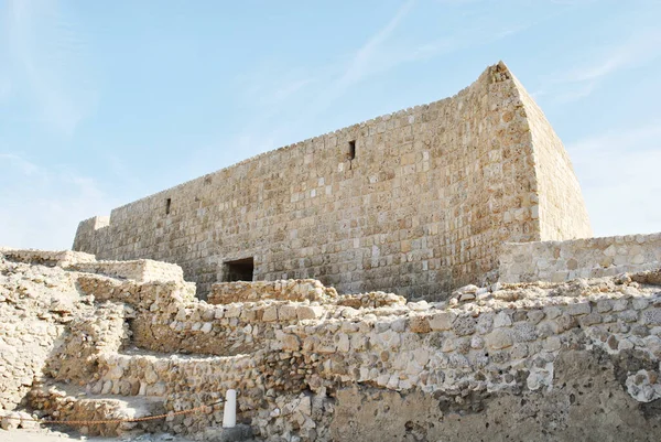 Castillo Nacional Bahréin Día Soleado Qal Bahrain Fort — Foto de Stock