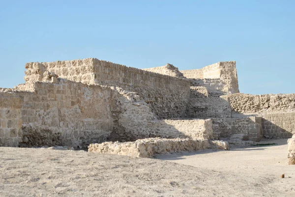 Castillo Nacional Bahréin Día Soleado Qal Bahrain Fort — Foto de Stock