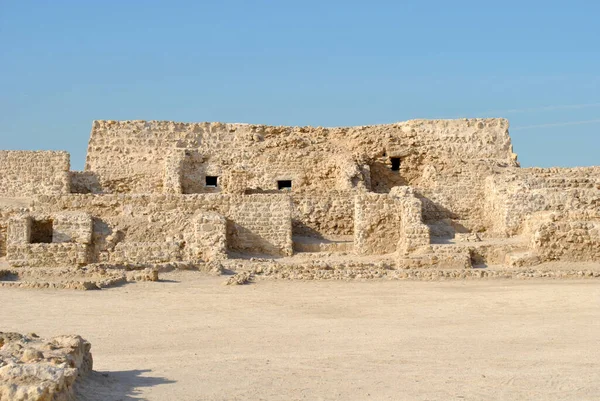 Castillo Nacional Bahréin Día Soleado Qal Bahrain Fort — Foto de Stock